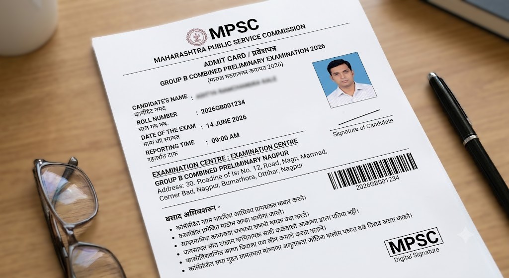 MPSC hall ticket 2026